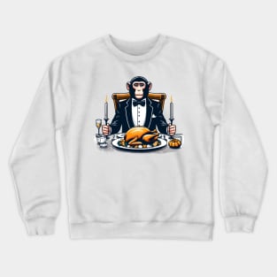 Happy Thanksgiving Monkey Crewneck Sweatshirt